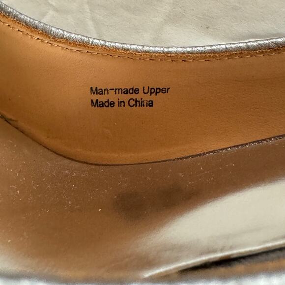 Badgley Mischa Shoes Women's Silver Glitter Open Toe Heels Sz 5 - Picture 7 of 8